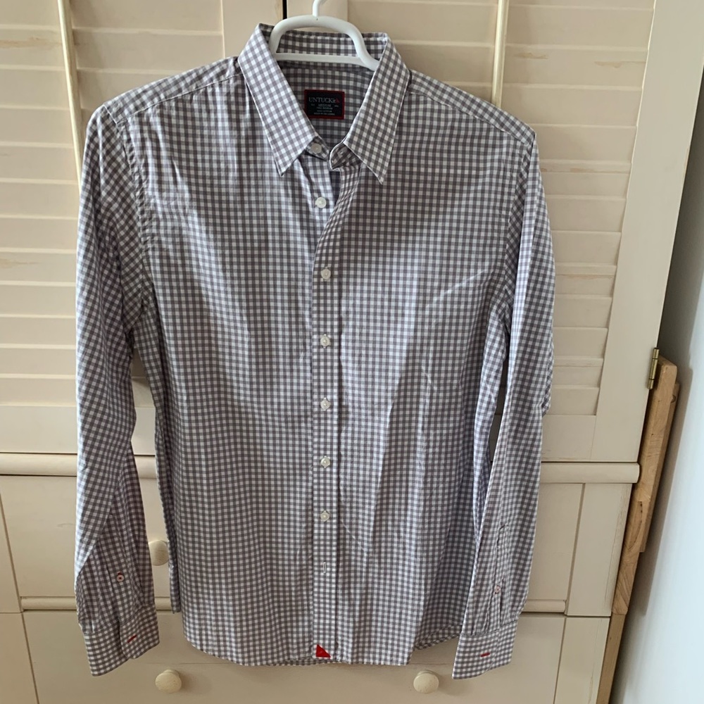 Gray/white checkered UNTUCKit M, Tall Regular